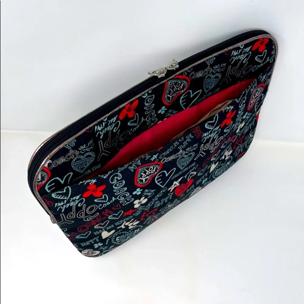 RARE COACH LONG 16”X12” POPPY LAPTOP SLEEVE LONG